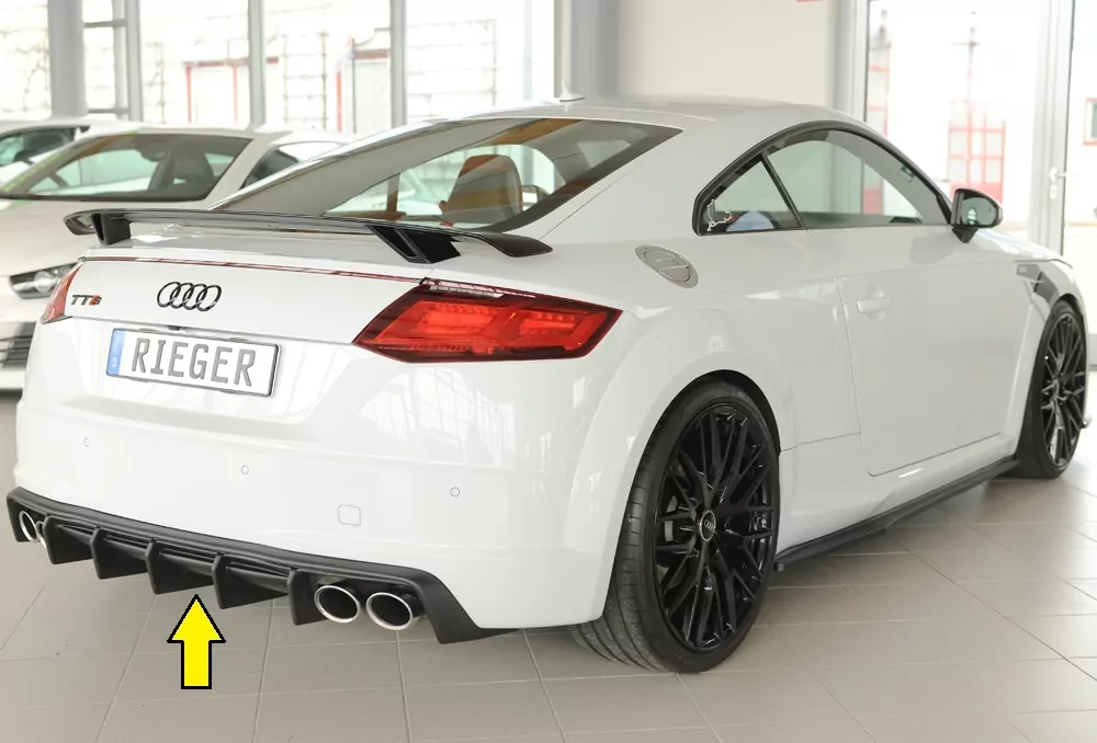 Rieger Heckeinsatz matt schwarz für Audi TTS (8J-FV/8S) Roadster 07.14-08.18 (bis Facelift)