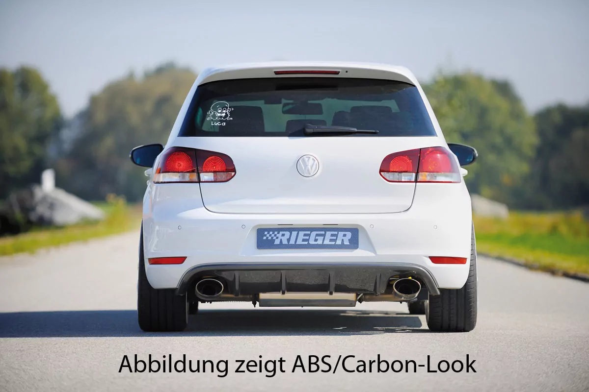 Rieger Heckeinsatz für VW Golf 6 GTI - Cabrio   schwarz glanz