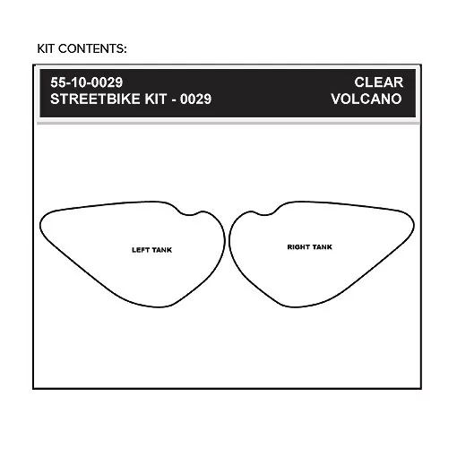 Stompgrip Traction Pad Volcano für Kawasaki ZZR 600 05-08 Klar