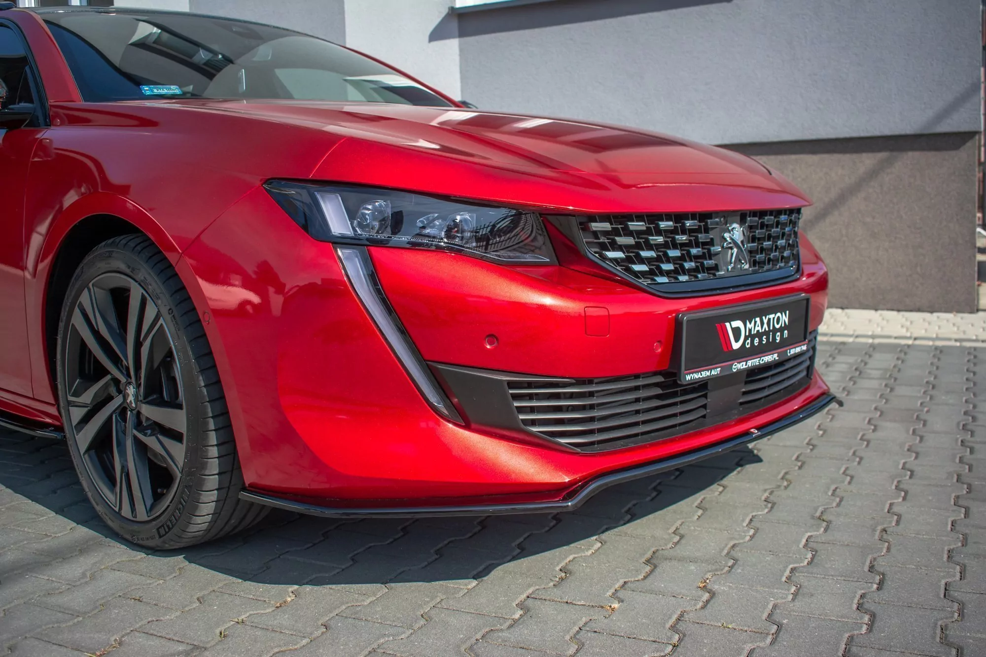 Front Ansatz Passend Für V.1 Passend Für Peugeot 508 Mk2 Schwarz Hochglanz Schwarz Hochglanz