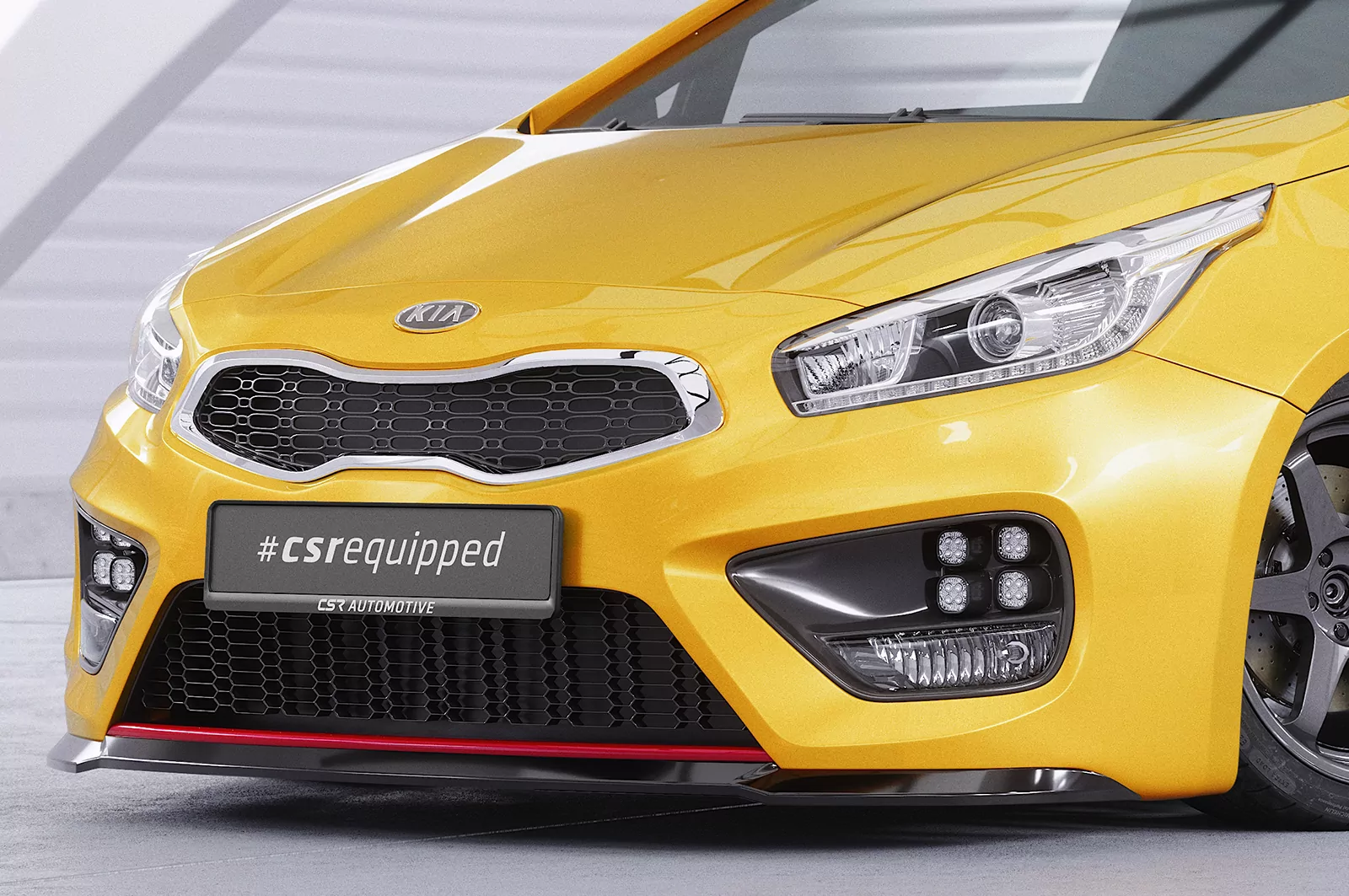 Cup-Spoilerlippe mit ABE für Kia Ceed (JD) GT/ Pro Ceed (JD) GT CSL743 Schwarz Strukturiert