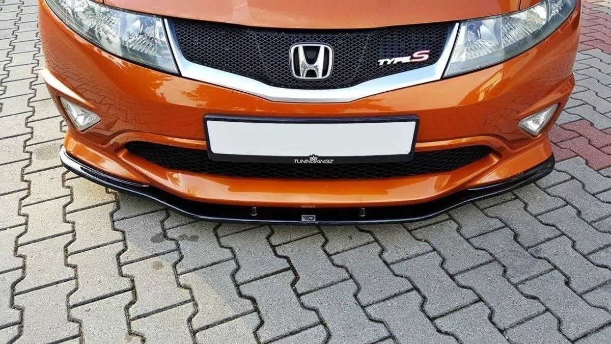 Front Ansatz Passend Für Passend Für HONDA CIVIC VIII TYPE S/R Schwarz Hochglanz Schwarz Hochglanz