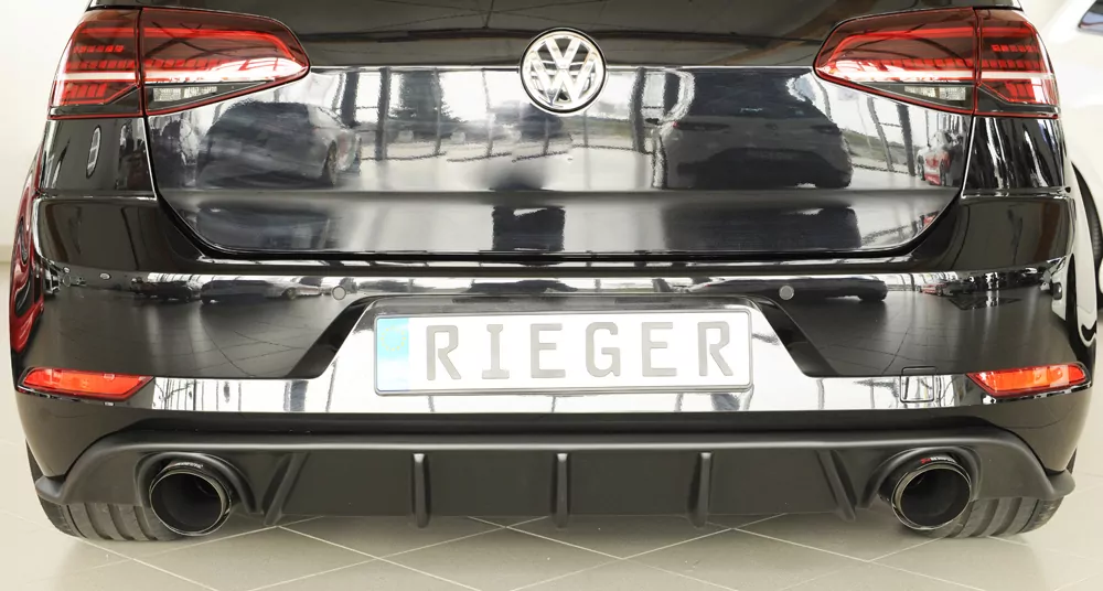 Rieger Heckeinsatz für VW Golf 7 GTI - 5-tür. 02.17- (ab Facelift) carbon optik
