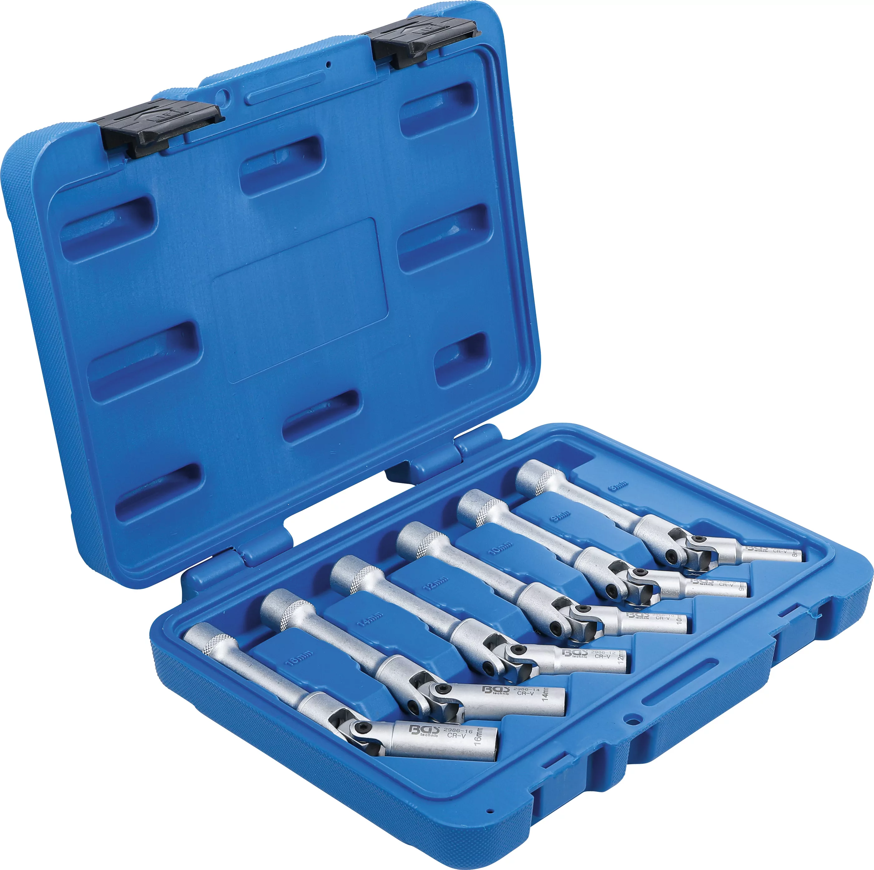 Universal Glühkerzen-Gelenkschlüssel-Satz, Sechskant | Antrieb Innenvierkant 10 mm (3/8") | SW 8 - 16 mm | 6-tlg.