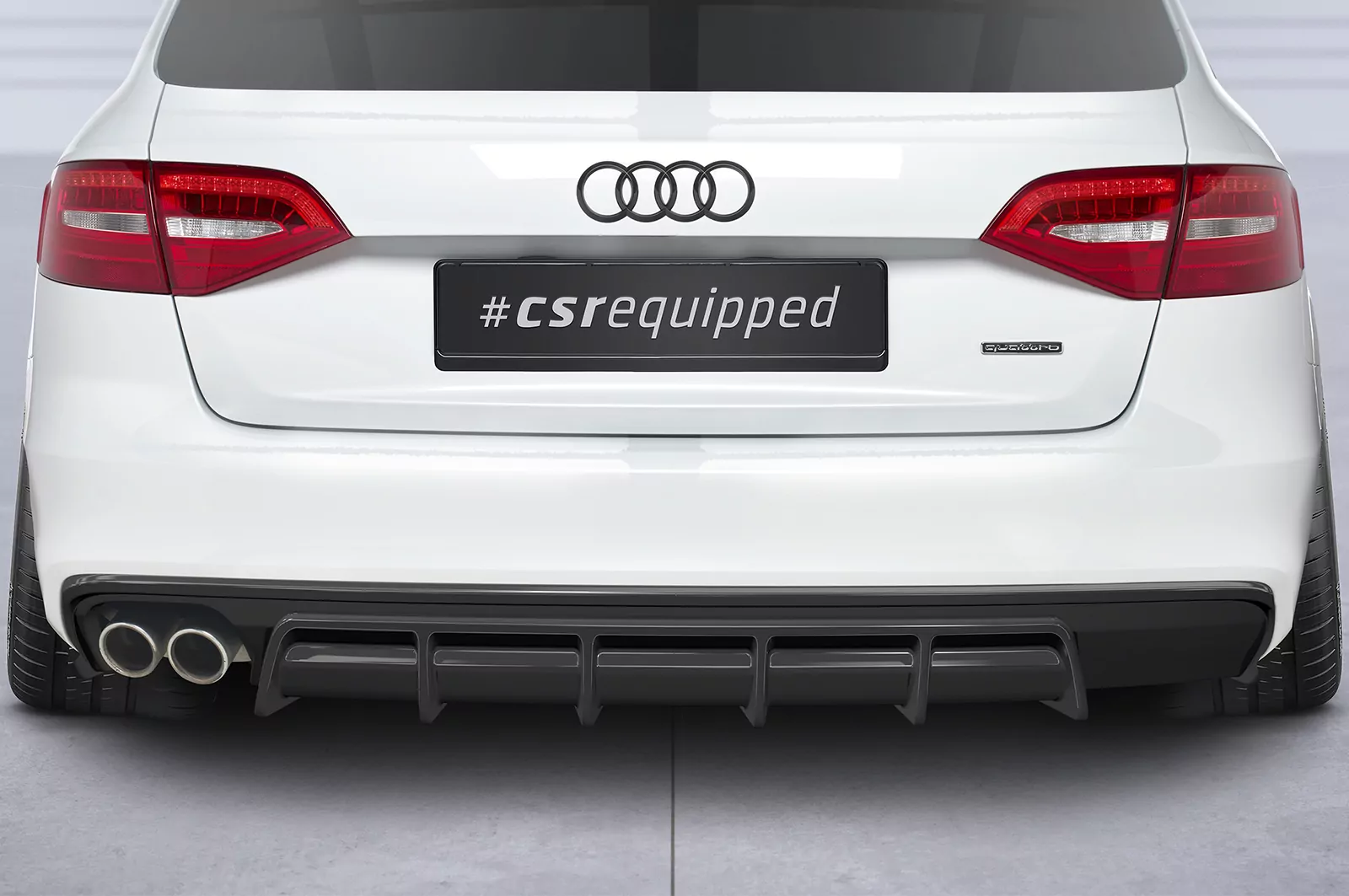 Heckansatz für Audi A4 B8 (Typ 8K) HA418 Schwarz Strukturiert