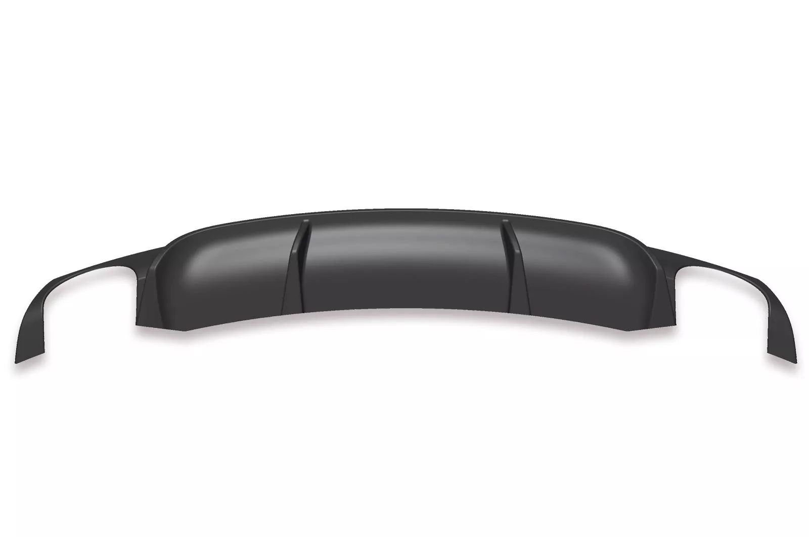 Heckansatz für VW Scirocco 3 R Lackierfreundlich (schwarz matt)