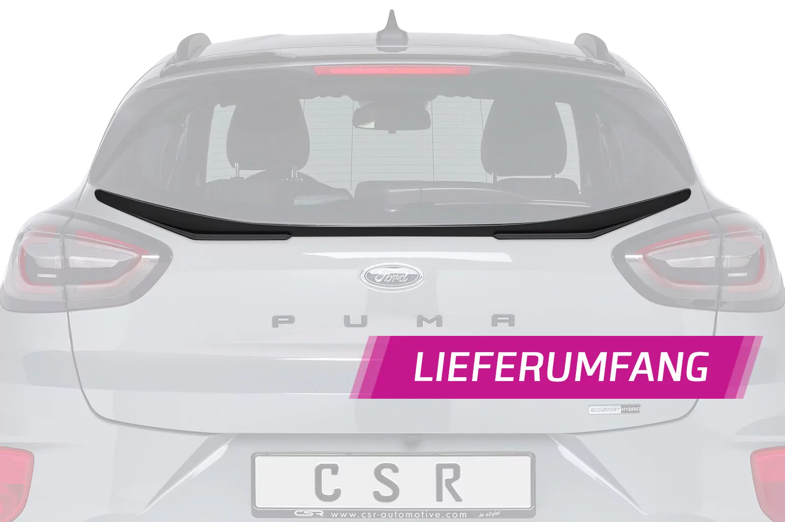 Heckflügel mit ABE für Ford Puma ´20 HF817 Strukturiert (schwarz matt)