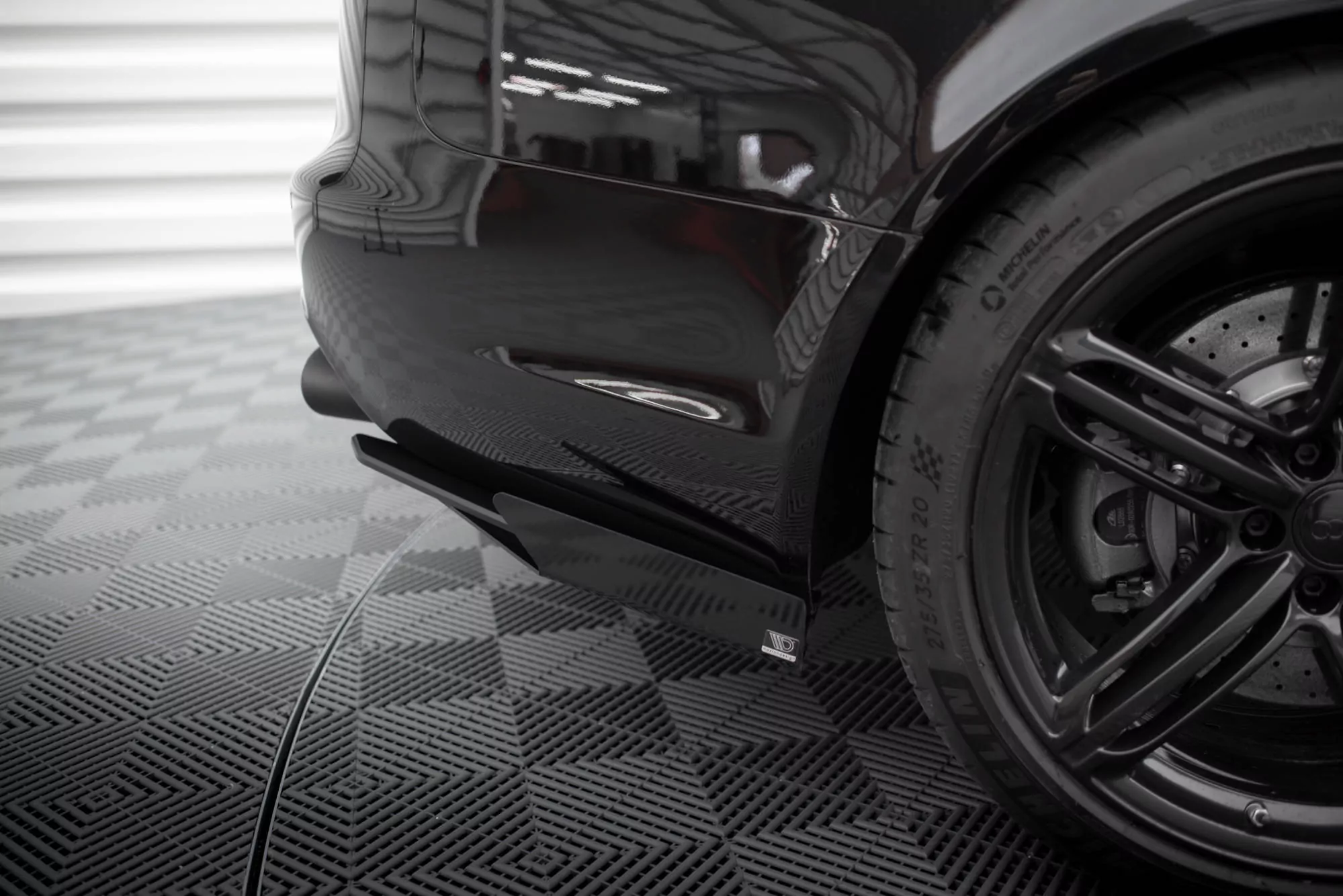 Street Pro Heck Ansatz Flaps Diffusor +Flaps Für Audi RS6 Avant C6 Schwarz Hochglanz