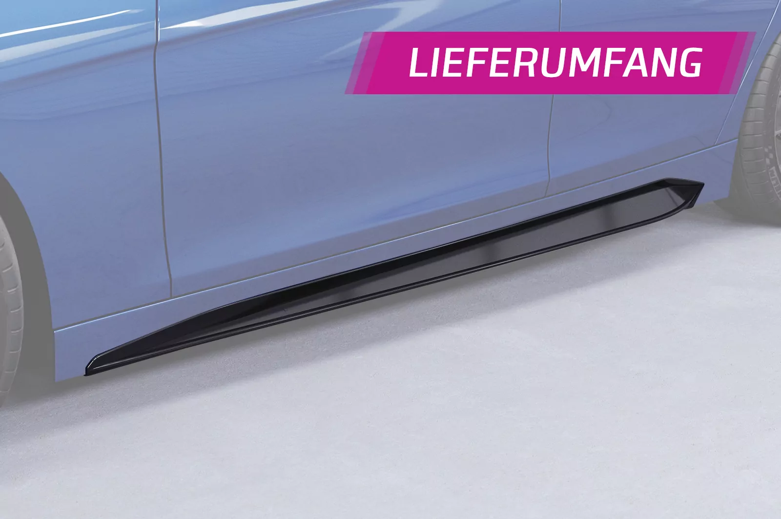 Seitenschweller für BMW 3er F30 / F31 SS537 Schwarz Strukturiert