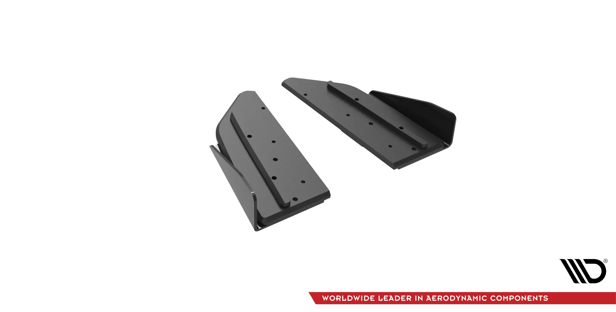 Street Pro Heck Ansatz Flaps Diffusor +Flaps Für Mercedes-AMG C43 Coupe / Cabrio C205  Facelift / A205 Facelift Schwarz Hochglanz