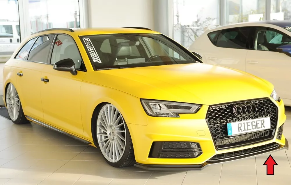 Rieger Spoilerschwert matt schwarz für Audi A4 (B9/F4) Avant 08.15-07.18 (bis Facelift 1)