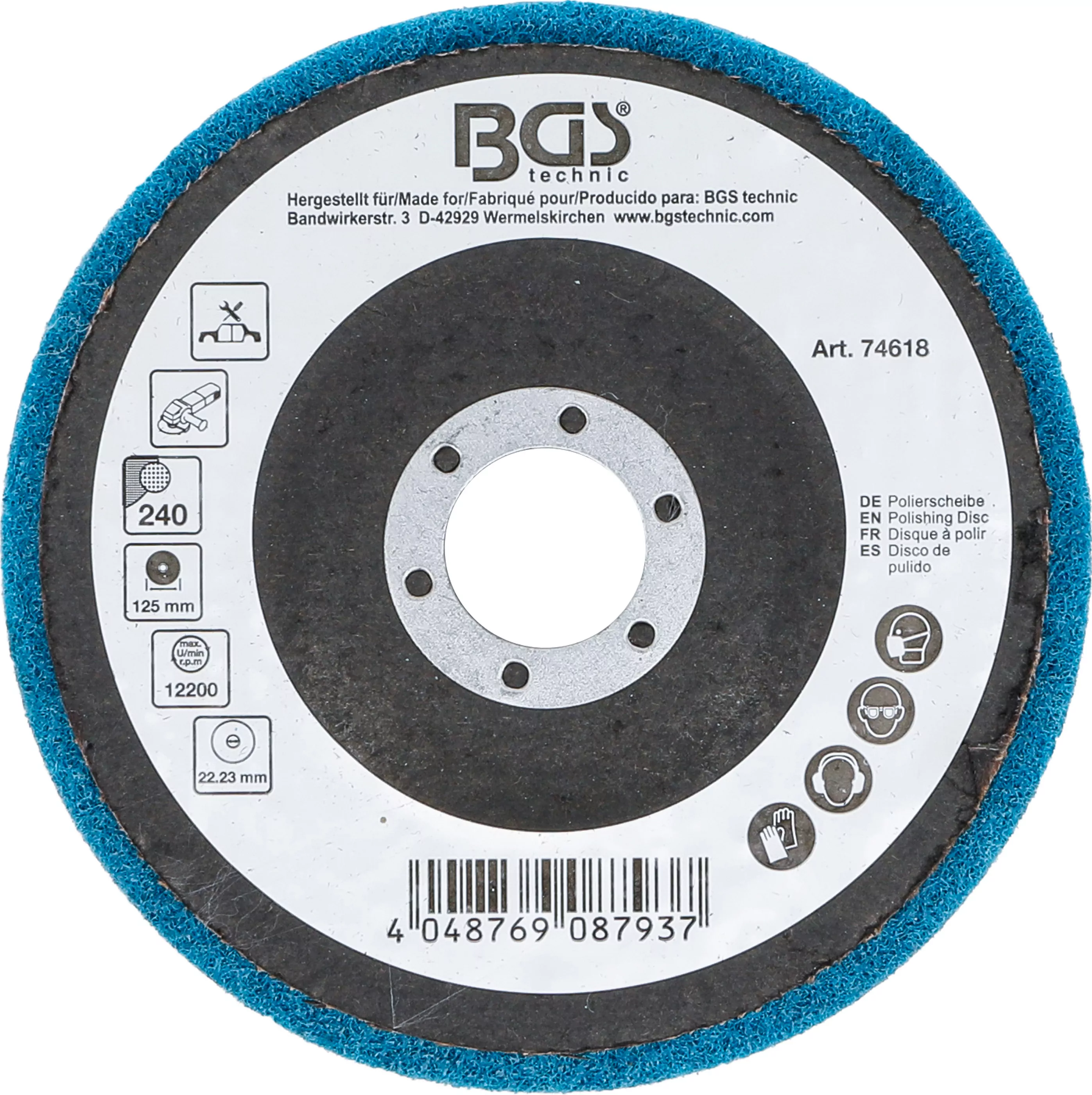 Polierscheibe | Aluminiumoxid | Ø 125 mm | Körnung 240