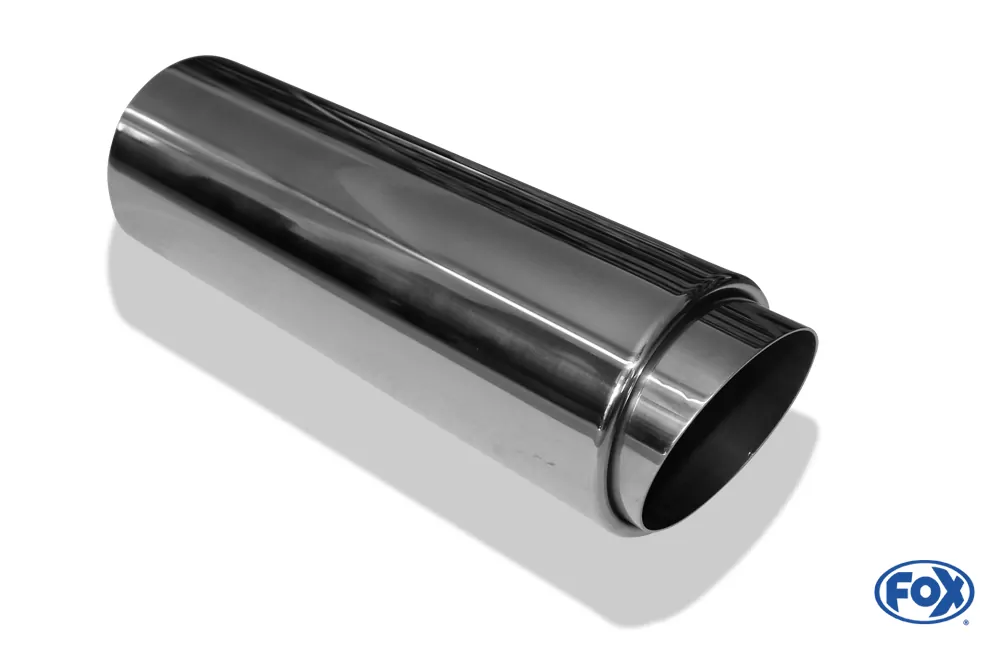 Anschweißendrohr Typ 27 - Racing Design  Ø 90mm außen - 70mm innen an der Vorderseite/ Länge: 330 mm / Einsatz: 90mm lang