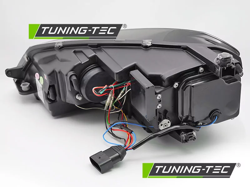 Headlights Light Seq Black With Black Line Fits Vw Golf 7 13-17