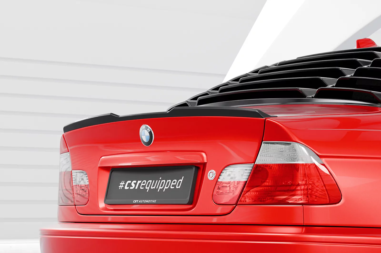 Heckflügel mit ABE für BMW 3er E46 Coupe / Cabrio HF162 Schwarz Strukturiert