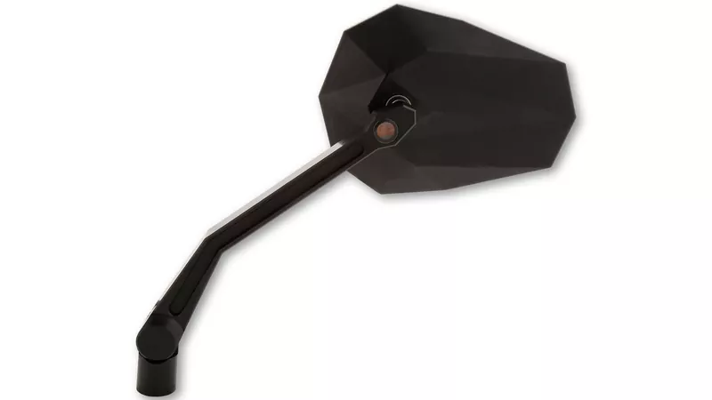 HIGHSIDER pro Handlebar Mirror Stealth -X2 Black With LED Indicator (Pair)