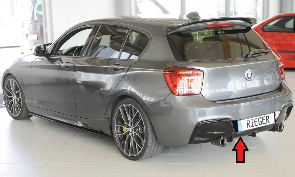 Rieger Heckeinsatz für BMW 1er F21  (1K2) | Lim. / 2-tür. 09.12-03.2015 (bis Facelift) nur für M-Paket-Heckschürze, nur 135i