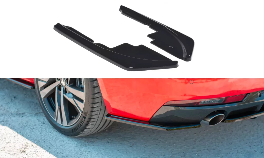 Heck Ansatz Flaps Diffusor Passend Für Diffusor Passend Für Peugeot 508 SW Mk2 Schwarz Hochglanz Schwarz Hochglanz