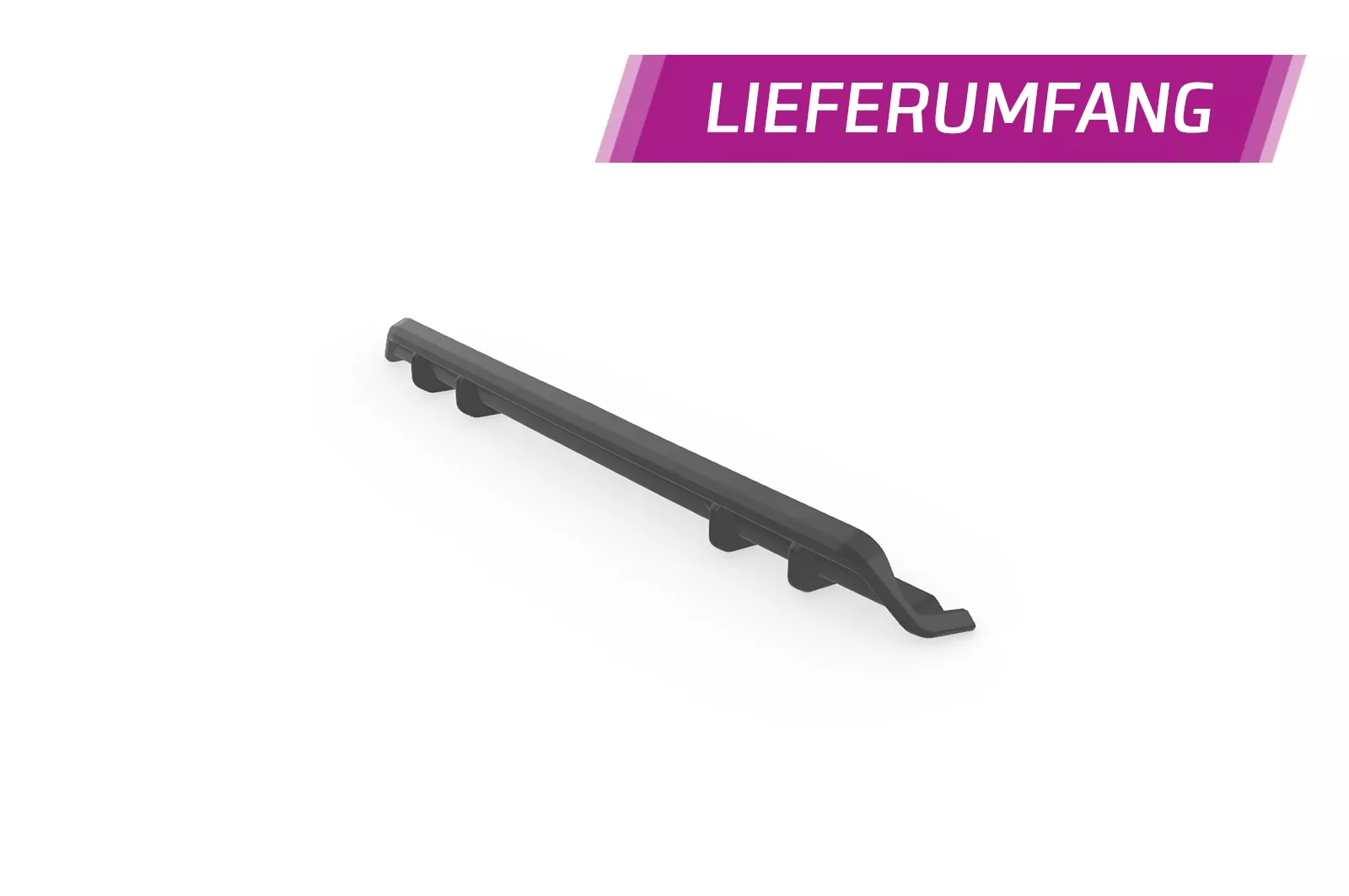 Heckansatz für Mercedes Benz V-Klasse 447 HA426 Schwarz Strukturiert