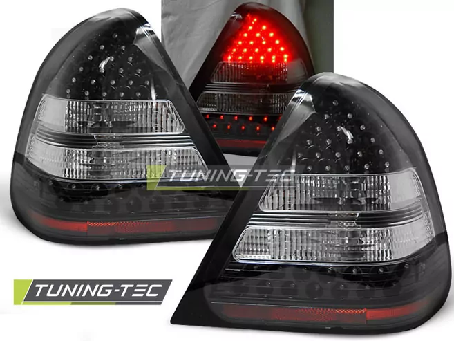 Led Tail Lights Black Fits Mercedes W202 C-klasa 06.93-06.00