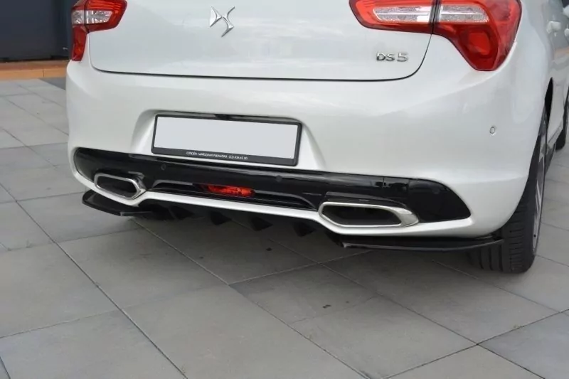 Heck Ansatz Flaps Diffusor Passend Für Diffusor Passend Für CITROEN DS5 FL, Vor FL Schwarz Hochglanz Schwarz Hochglanz