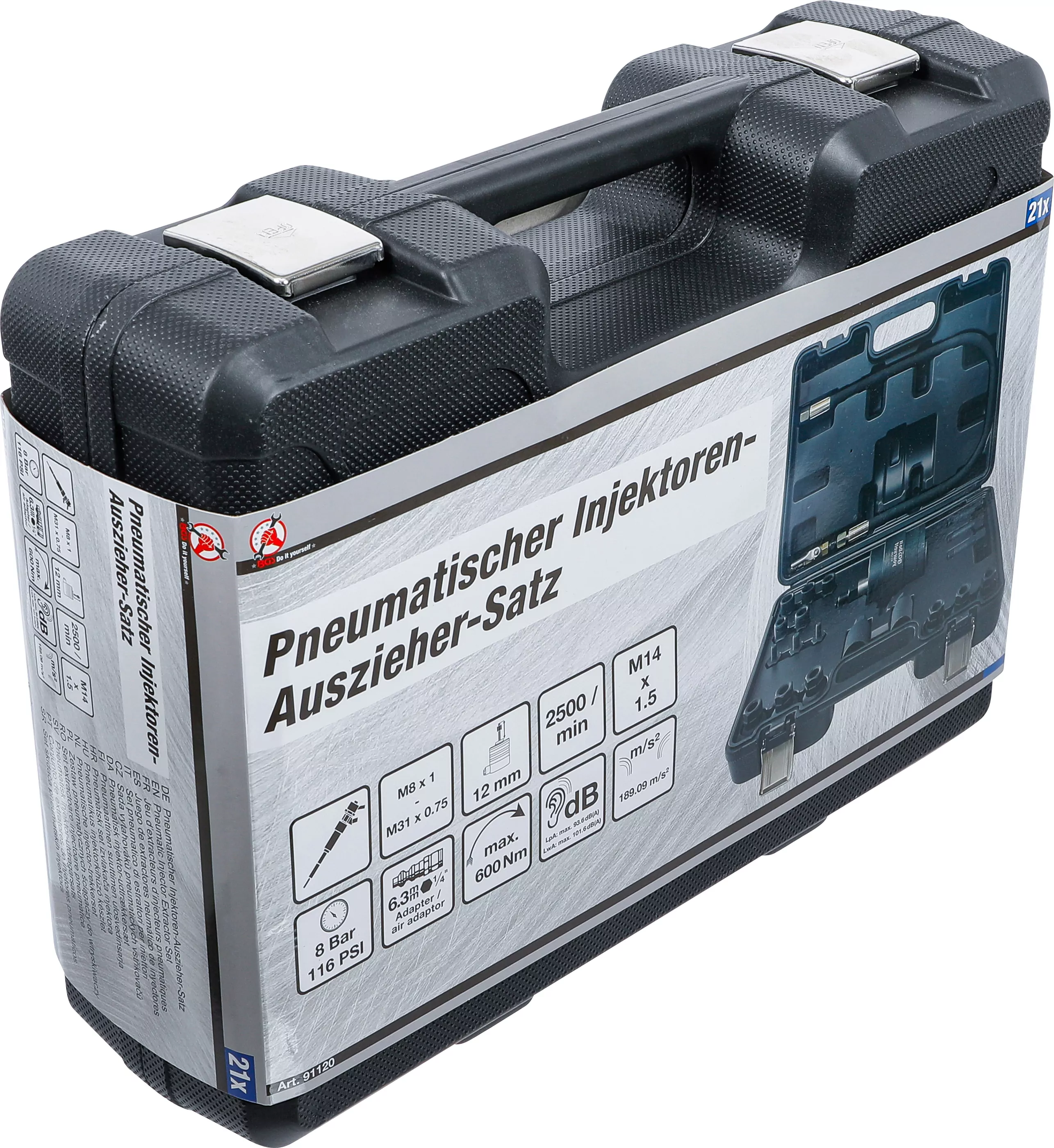 Pneumatischer Injektoren-Auszieher-Satz | 21-tlg.