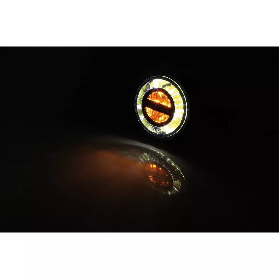 HIGHSIDER pro Rocket Bullet LED Blinker/Positionslicht Schwarz/Getönt 2in1, E-Geprüft (Paar)