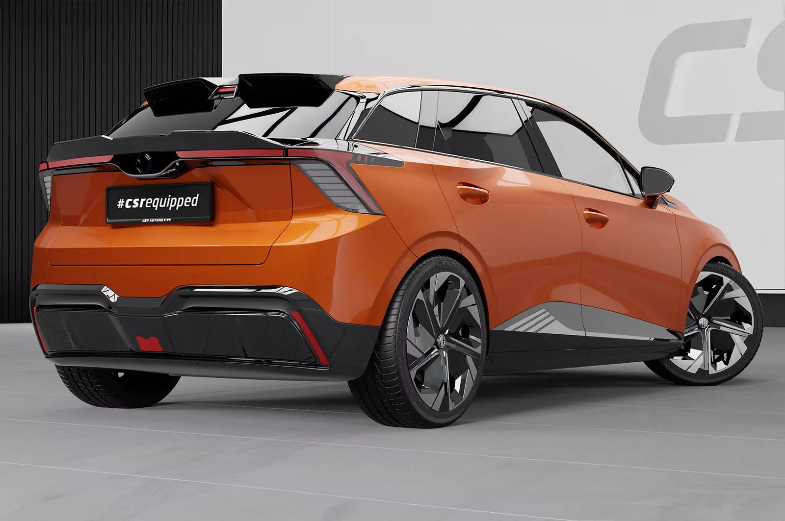 Heckflügel mit ABE für MG Mulan / 4 HF108 Schwarz Strukturiert