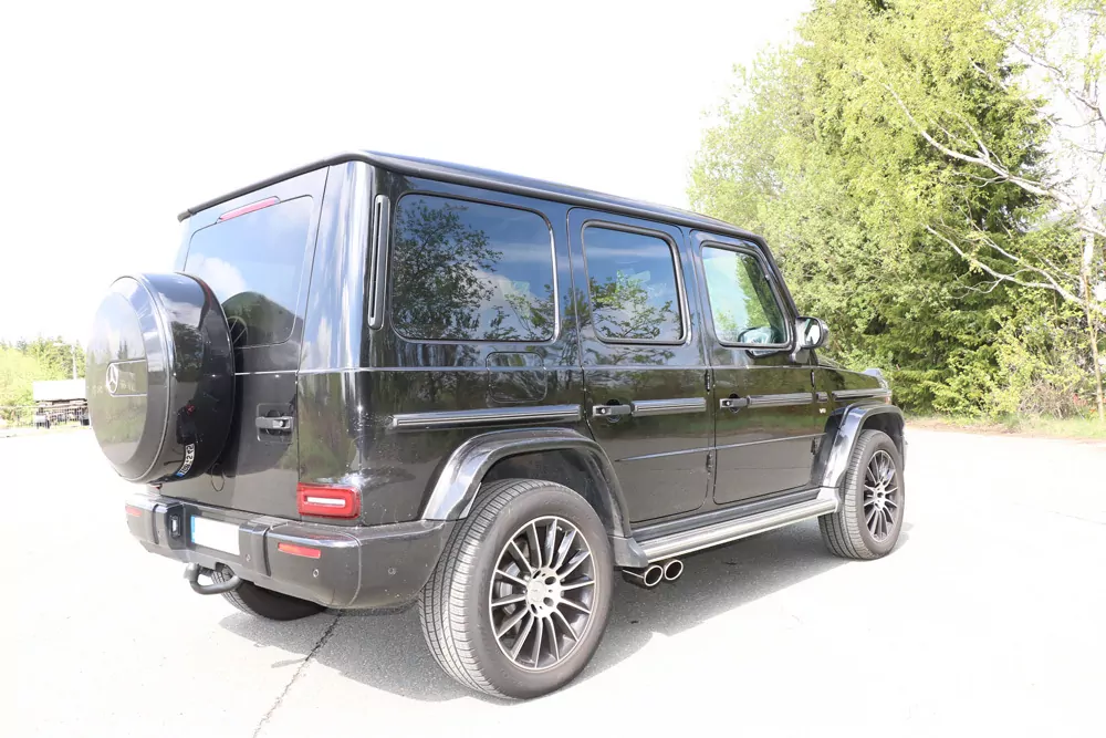 Mercedes G-Klasse G500 310kW - 463  Endrohr zum anstecken - 2x115x85 Typ 38 rechts und links unterm Trittbrett