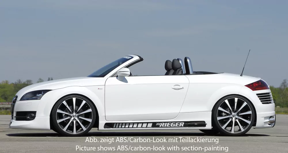 Rieger Seitenschweller links    carbon look für Audi TT (8J) Coupé 09.06-