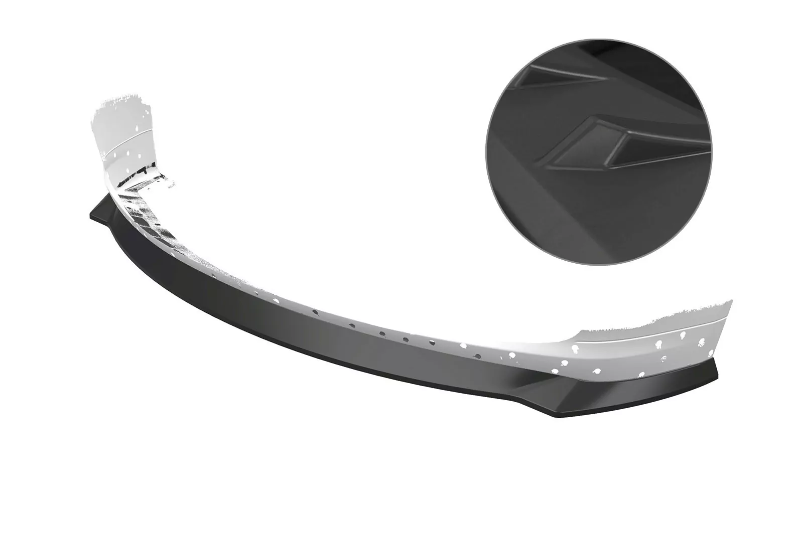 Cup-Spoilerlippe mit ABE für BMW 5er E60 / E61 Facelift Lackierfreundlich (schwarz matt)