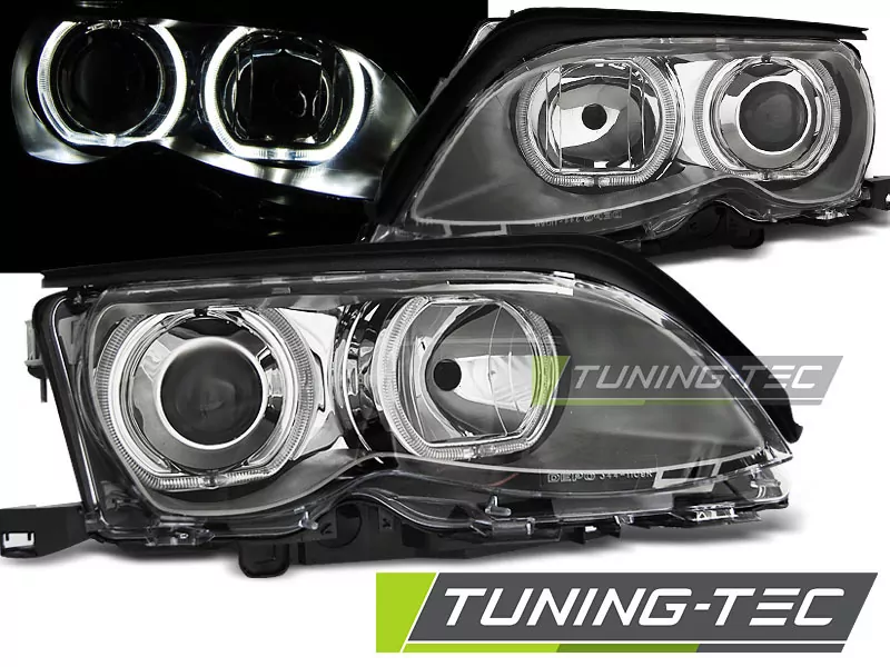 HEADLIGHTS ANGEL EYES LED CHROME fits BMW E46 09.01-03.05