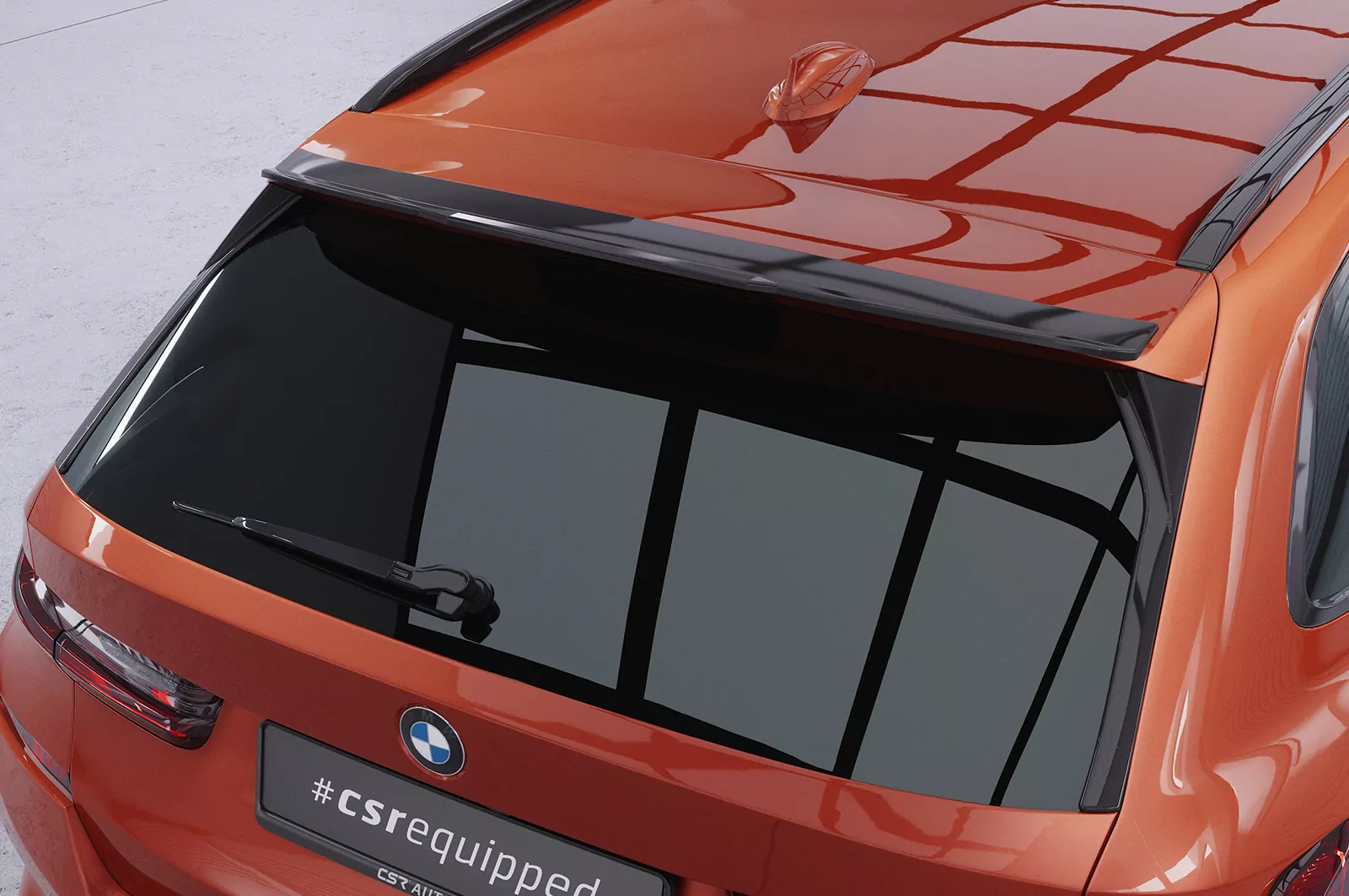 Heckflügel mit ABE für BMW 3er G21 Touring HF115 Schwarz Strukturiert