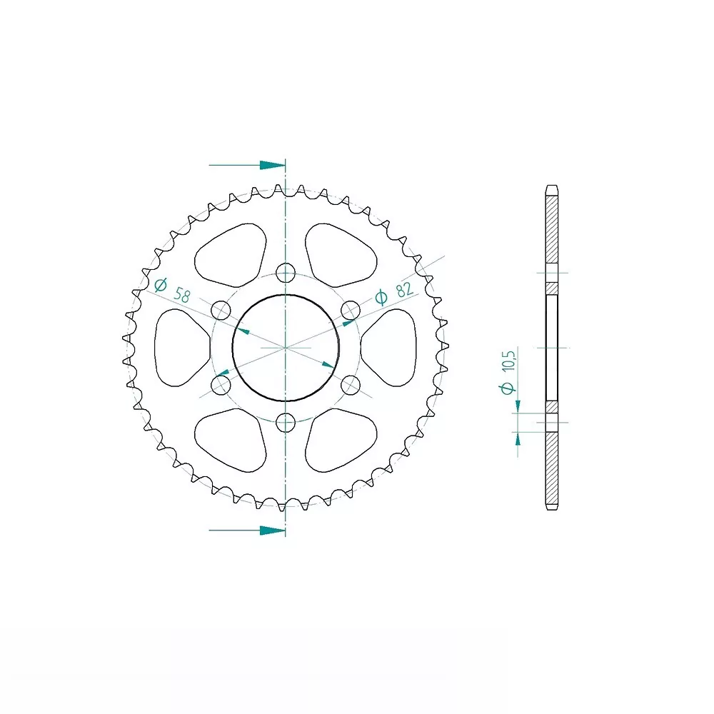 ENUMA Kettensatz 428 HO für Benelli 125 Tornado TNT Modelljahr 2017-2021