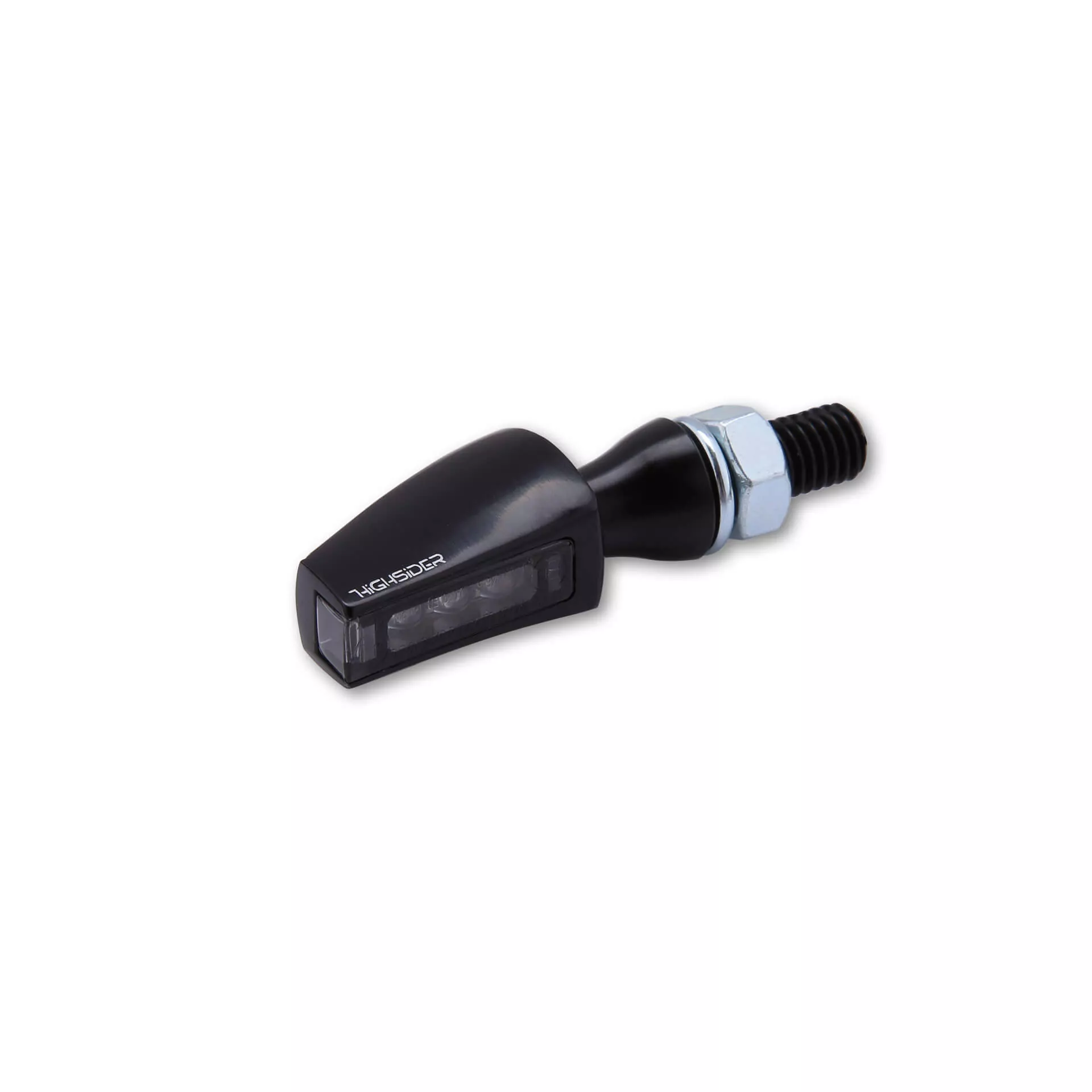 HIGHSIDER Pro Flight LED Blinker Gehäuse Schwarz / Linse Rauchgrau (Paar), Vorn & Hinten