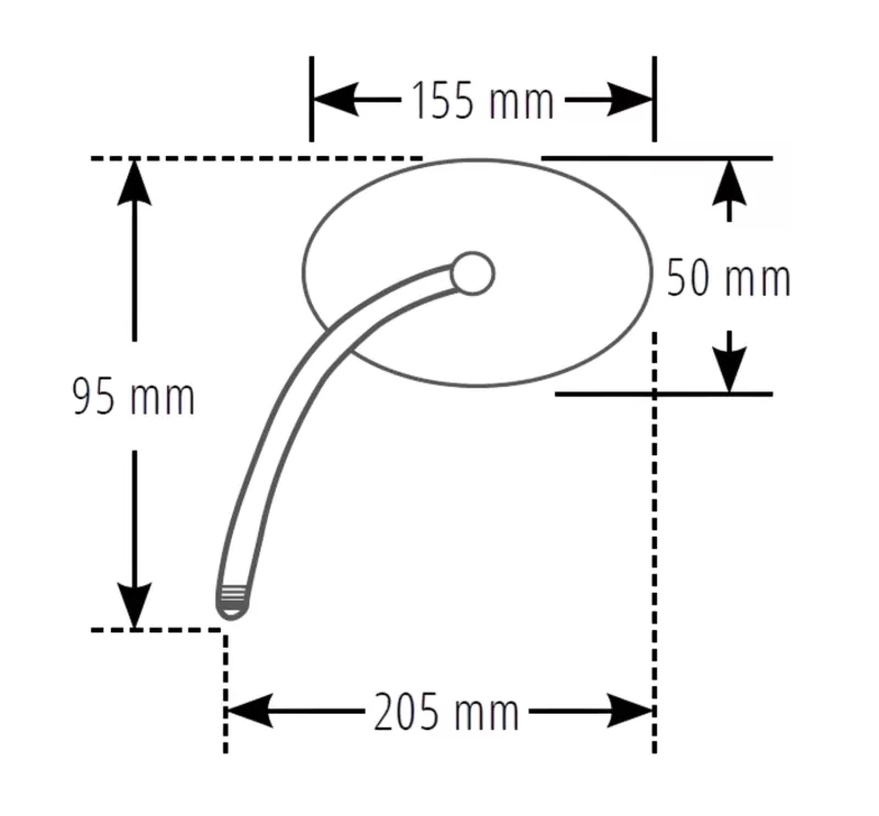 SHIN YO Chopperspiegel Indiana, links (1Stck.)