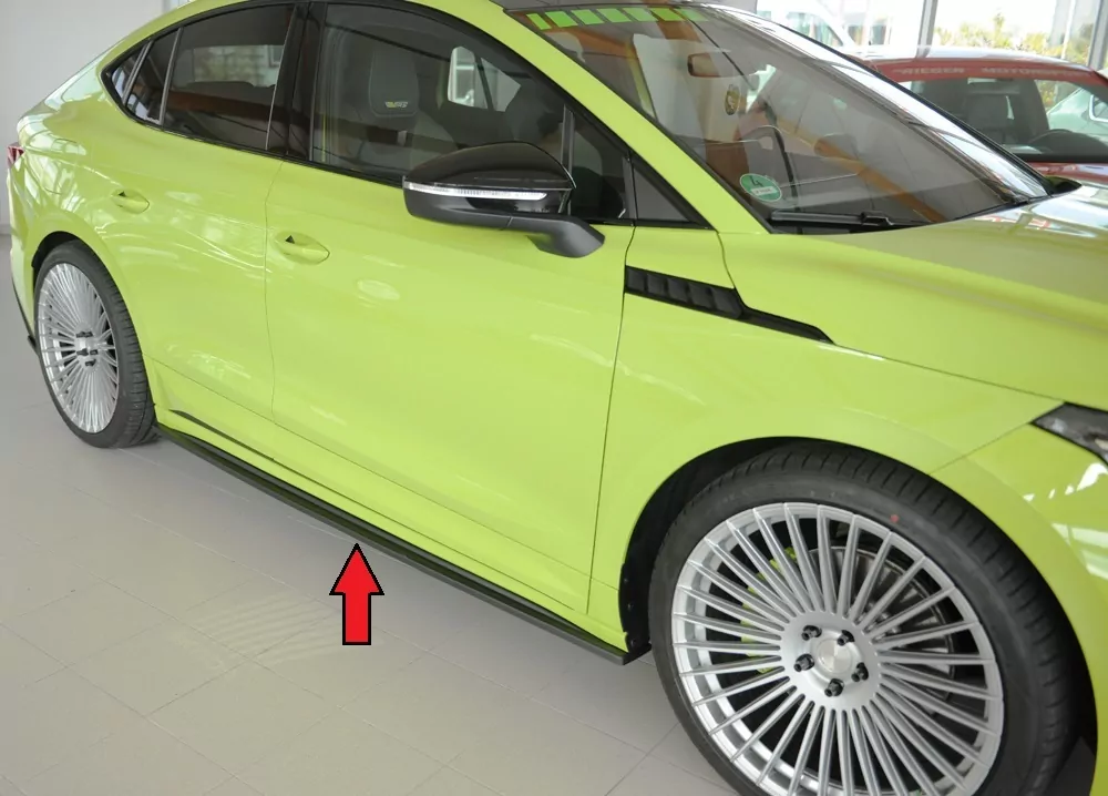 Rieger Seitenschweller rechts ansatz matt schwarz für Skoda Enyaq iV RS (NY) SUV (5AZ) 07.21-