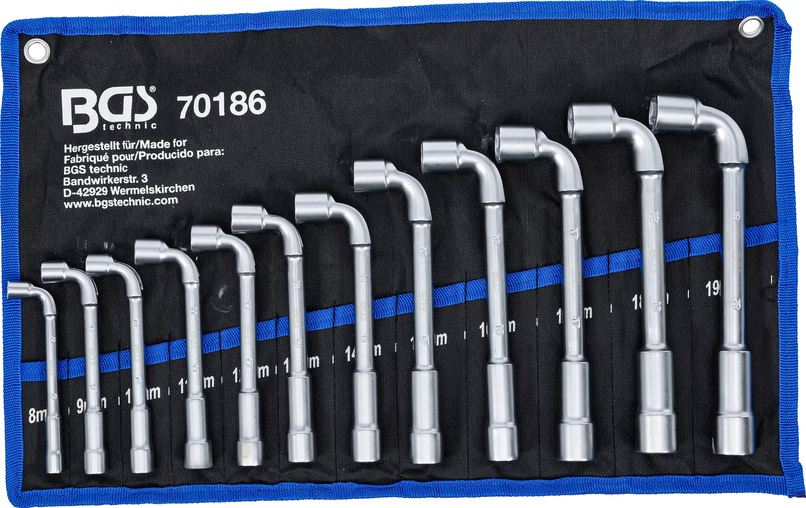 Pfeifenkopfschlüssel-Satz | SW 8 - 19 mm | 12-tlg.