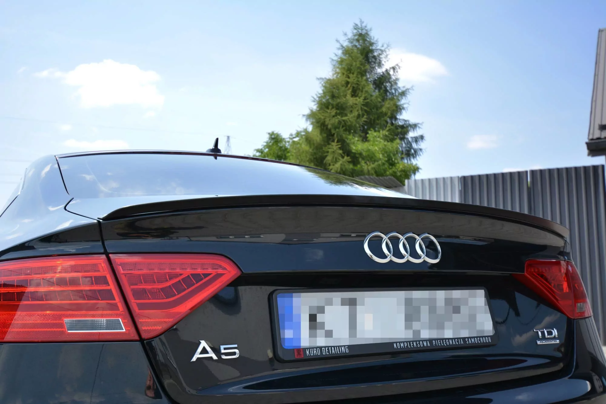 Spoiler CAP Passend Für Passend Für AUDI A5 SPORTBACK S-LINE 8T Schwarz Hochglanz Schwarz Hochglanz