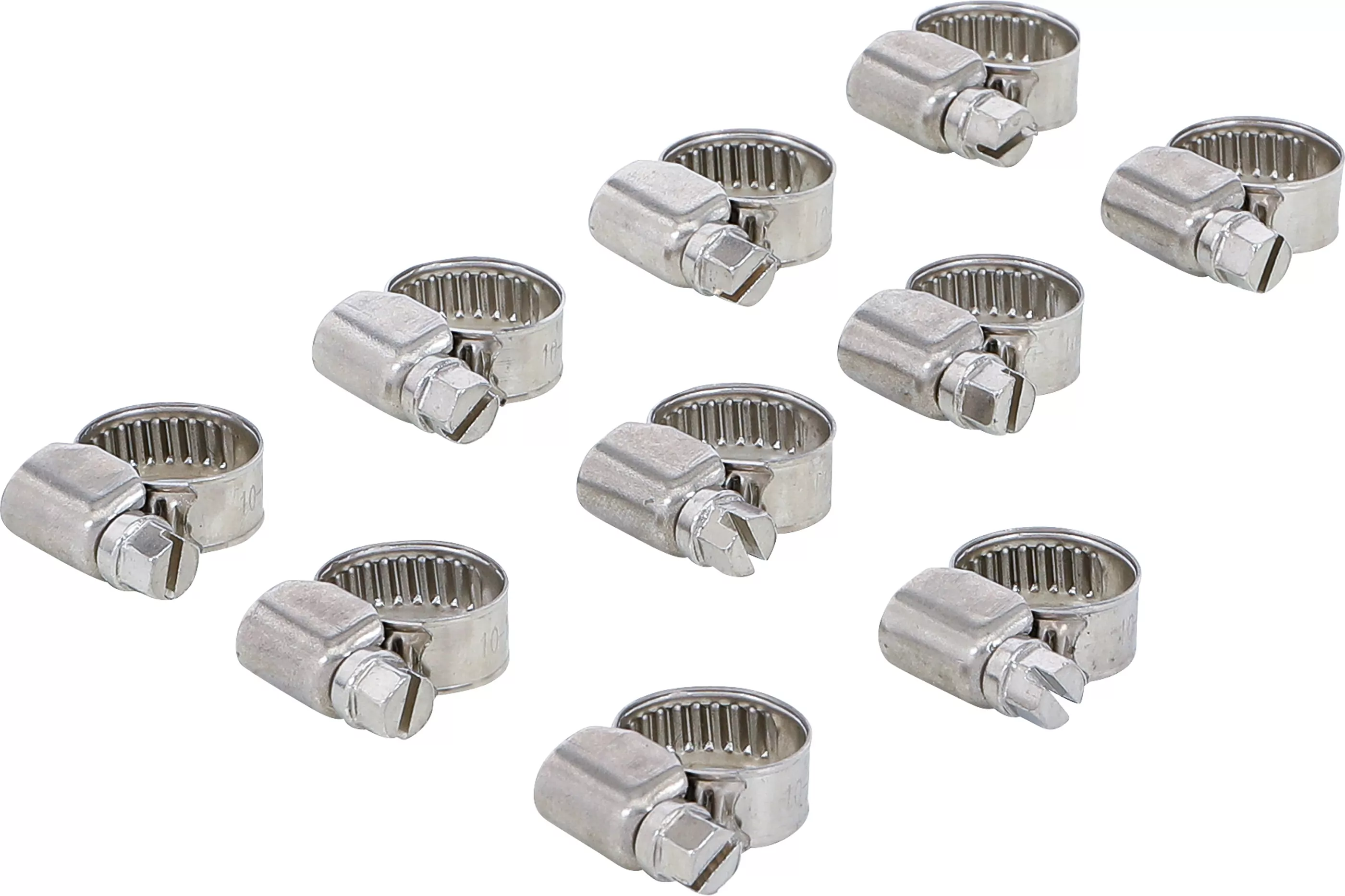 Schlauchklemmen | rostfrei | 10 x 16 mm | 10-tlg.