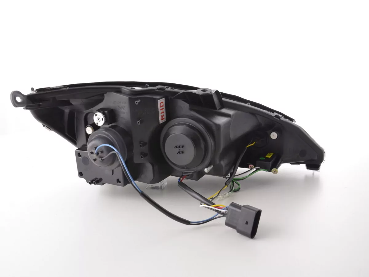 Scheinwerfer Set Daylight LED TFL-Optik Ford Focus 3/4/5-trg. Bj. 01-04 chrom für Rechtslenker