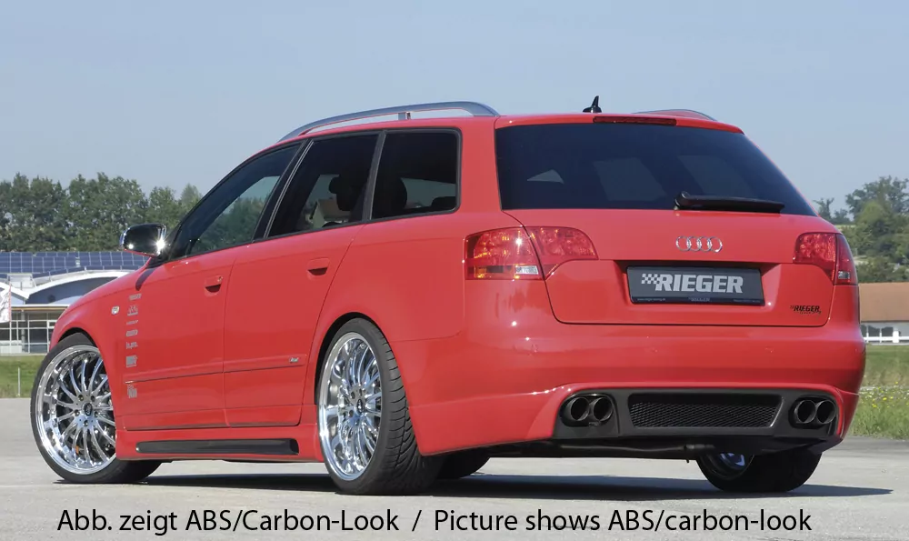 Rieger Seitenschweller links  matt schwarz für Audi A4 (8E) Typ B6 Avant 11.00-10.04