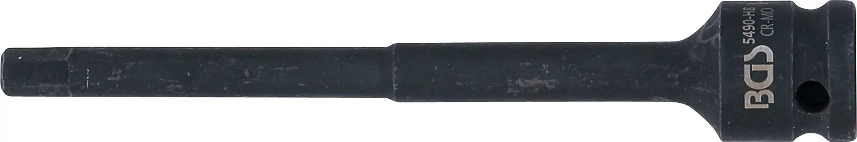 Kraft-Bit-Einsatz | Länge 150 mm | Antrieb Innenvierkant 12,5 mm (1/2") | Innensechskant 8 mm