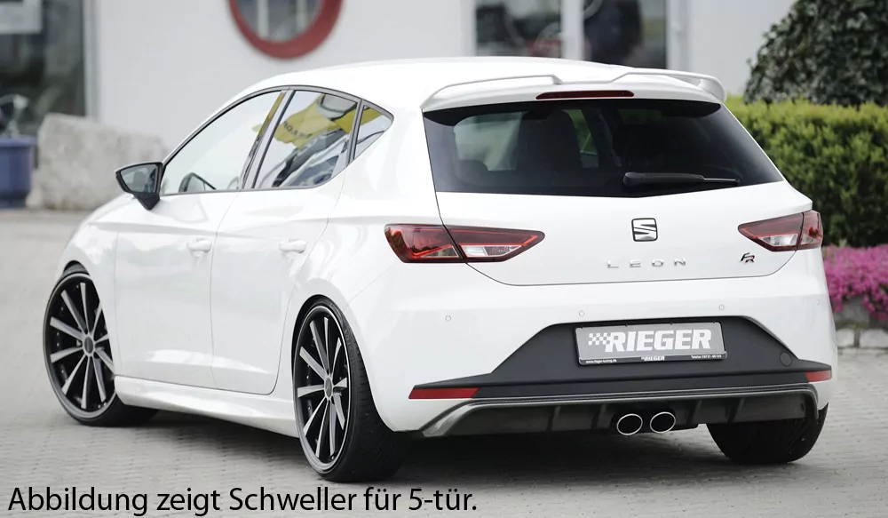 Rieger Seitenschweller für Seat Leon FR (5F) - 3-tür. (SC) 01.13- carbon optik