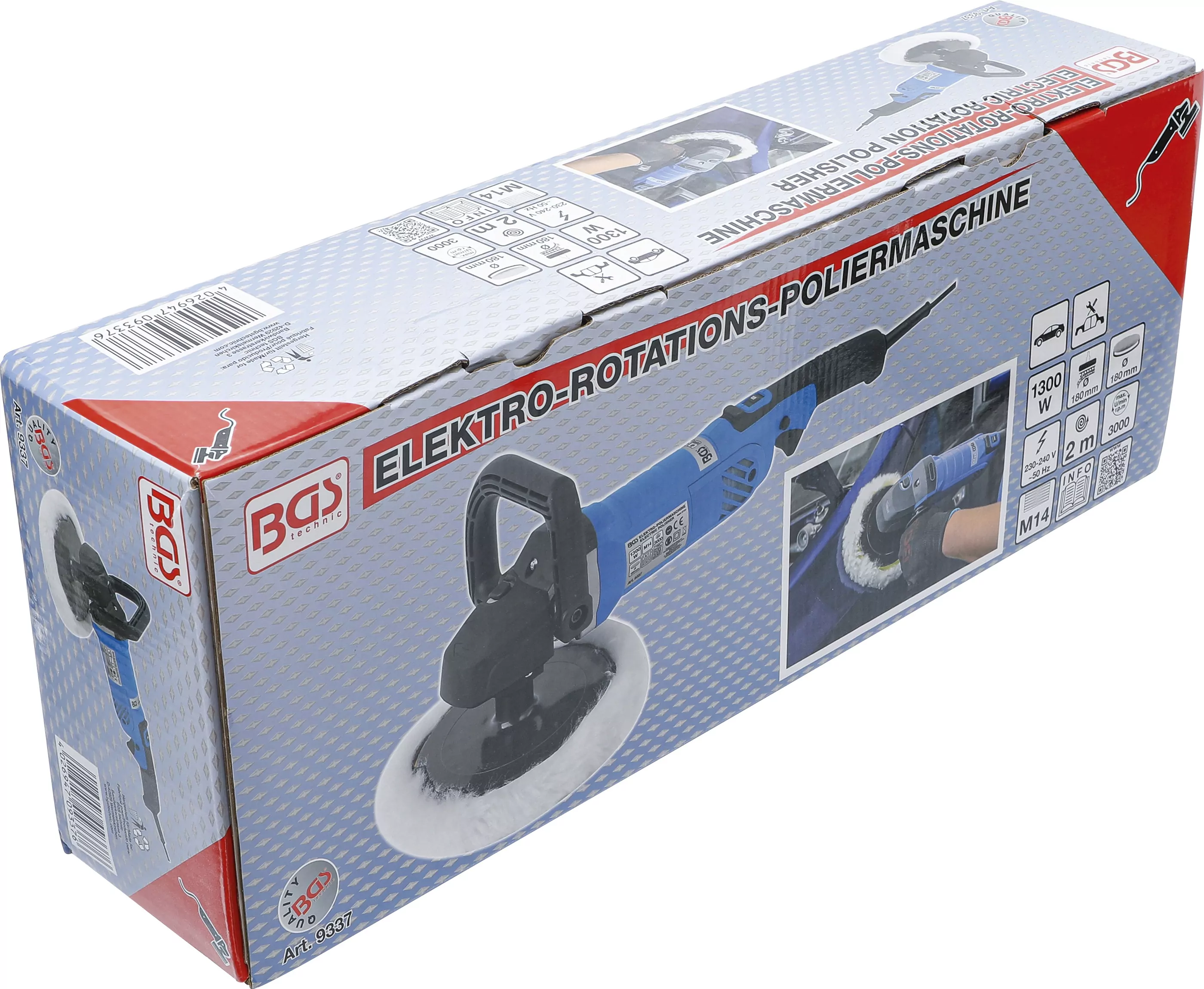 Elektro-Poliermaschine | max. 3000 U/min | 1300 W | Ø 180 mm