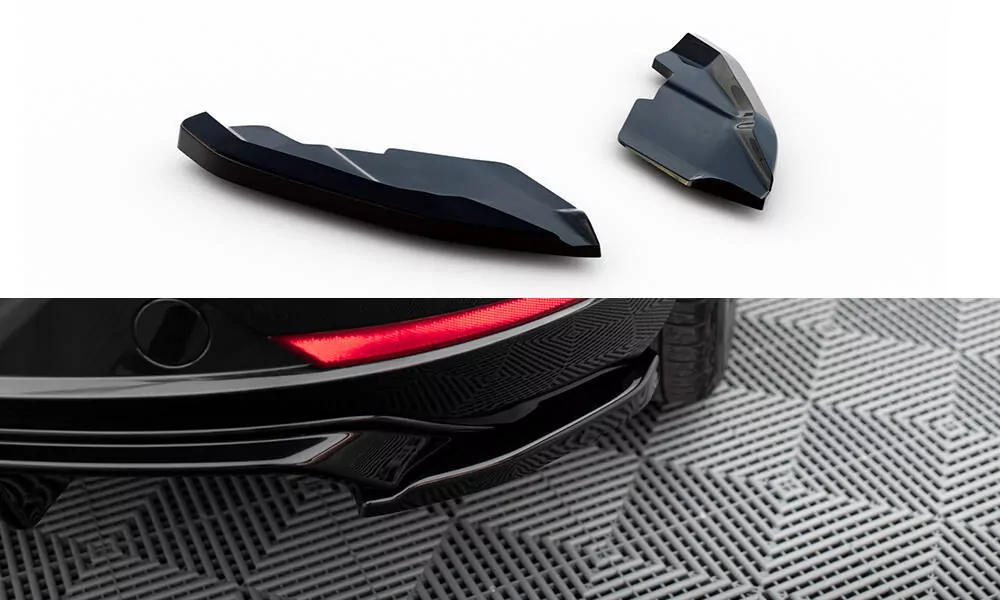 Heck Ansatz Flaps Diffusor V.2 Für Seat Leon Hatchback Mk3 Facelift Schwarz Hochglanz