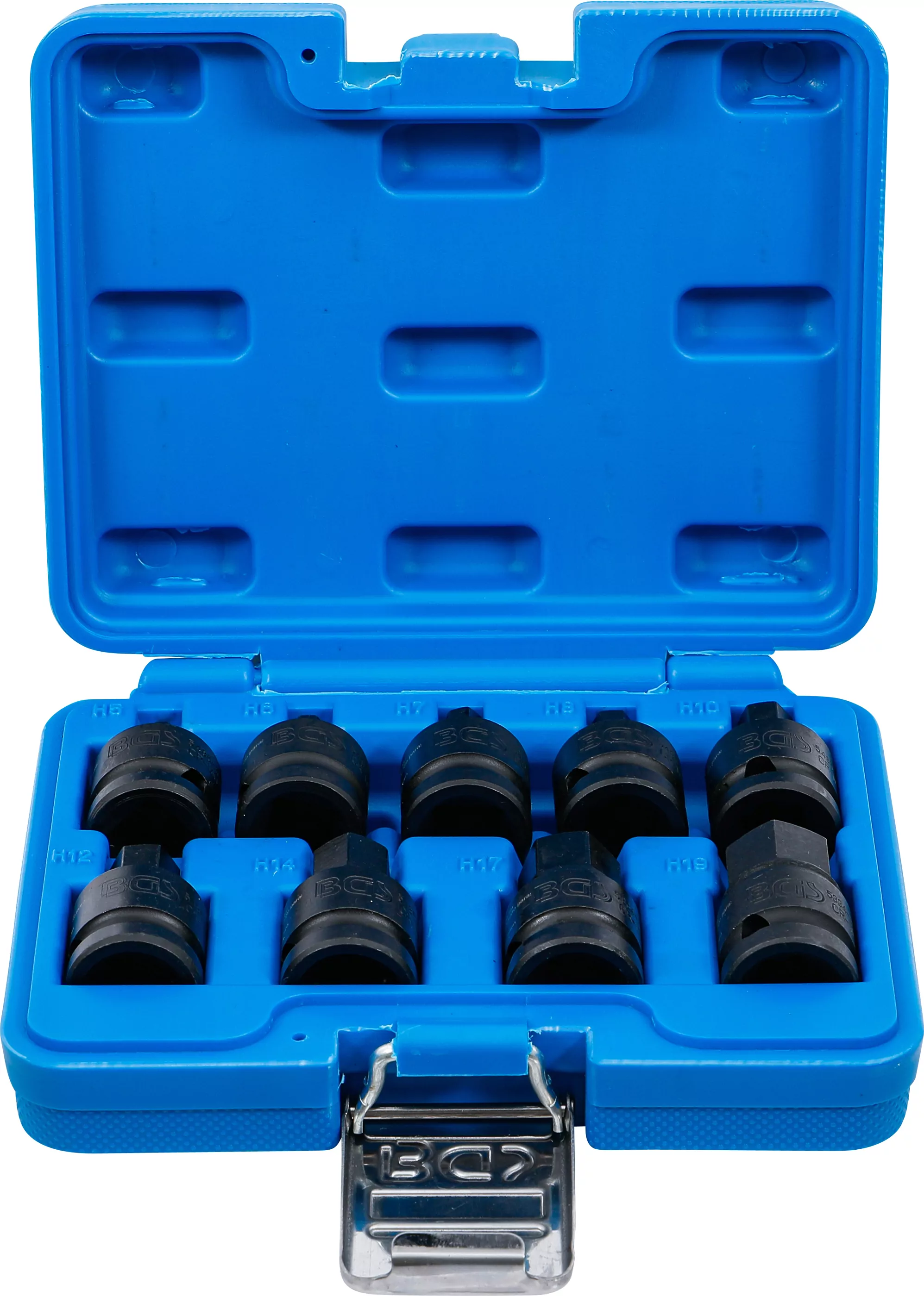 Kraft-Bit-Einsatz-Satz | Antrieb Innenvierkant 12,5 mm (1/2") | Innensechskant 5 - 19 mm | 9-tlg.