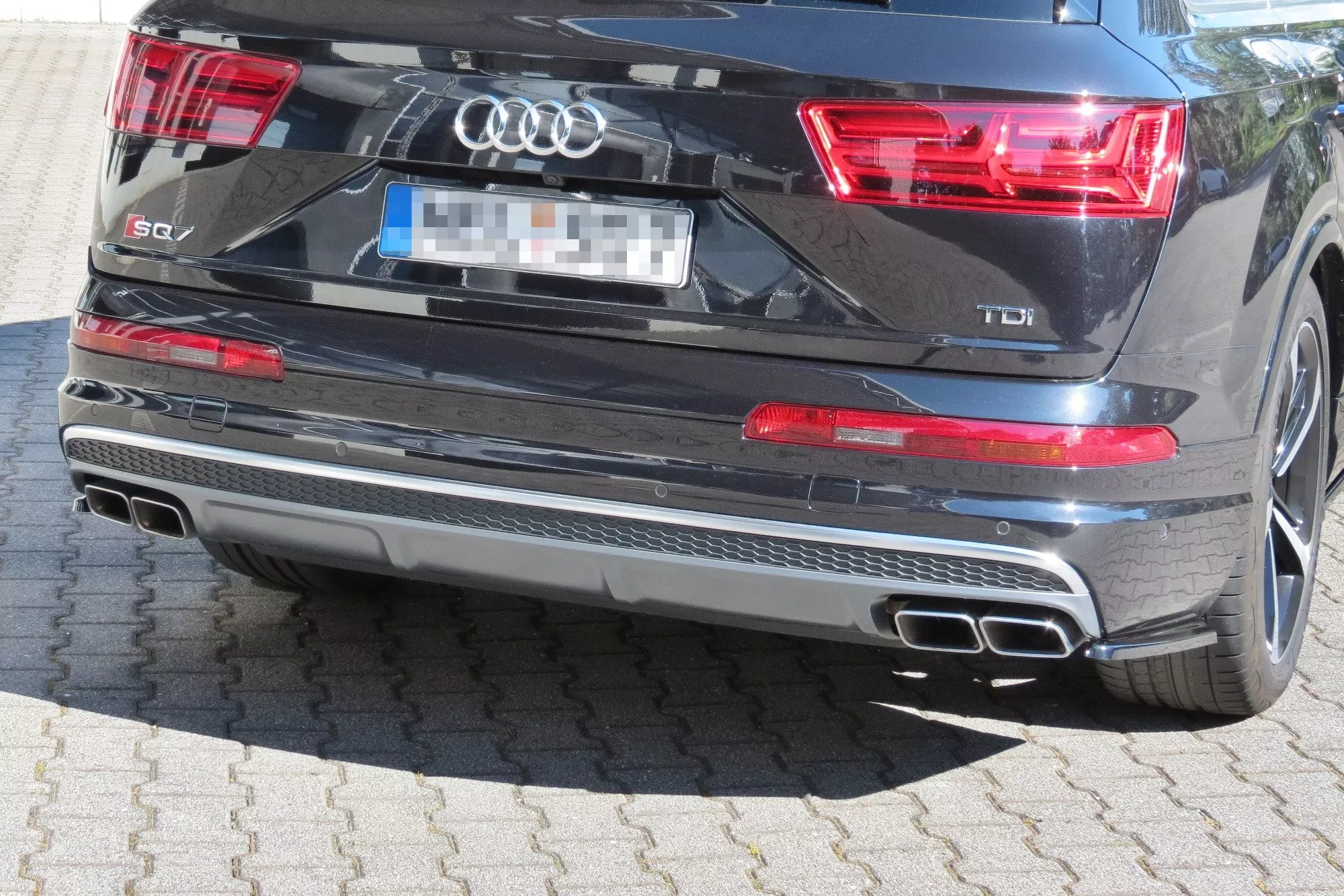 Heck Ansatz Flaps Diffusor Passend Für Diffusor Passend Für AUDI SQ7 MK2 Schwarz Hochglanz Schwarz Hochglanz