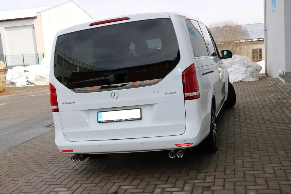 Mercedes V-Klasse W447 Endschalldämpfer quer Ausgang rechts/links - 2x115x85 Typ 32 rechts/links