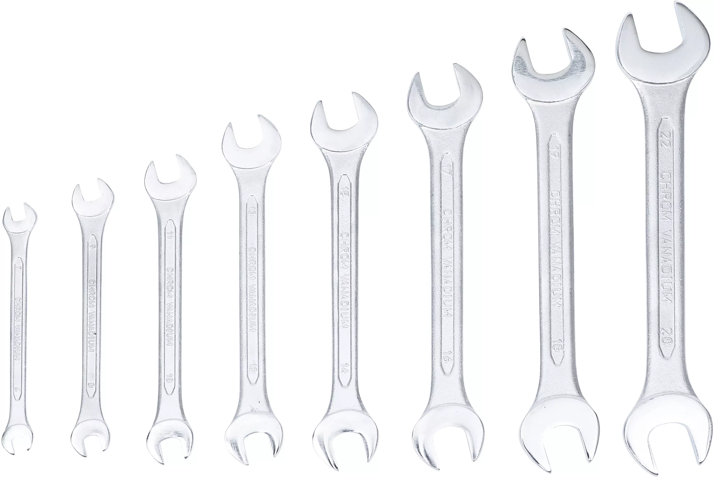 Doppel-Maulschlüssel-Satz | SW 6 x 7 - 20 x 22 mm | 8-tlg.